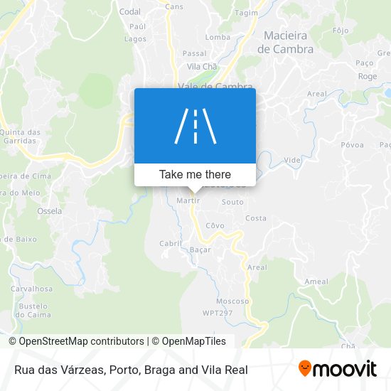 Rua das Várzeas mapa