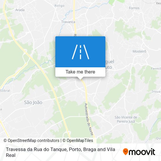 Travessa da Rua do Tanque mapa