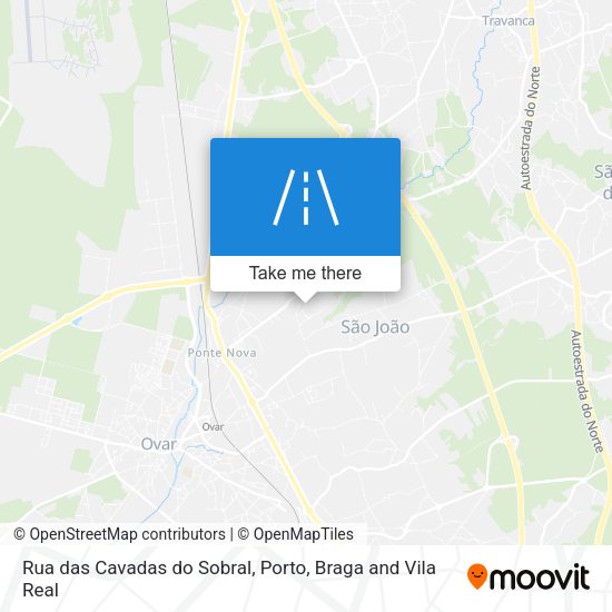 Rua das Cavadas do Sobral mapa