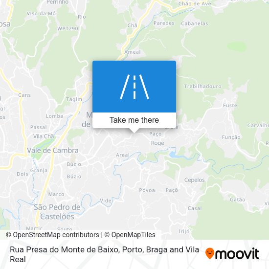Rua Presa do Monte de Baixo mapa