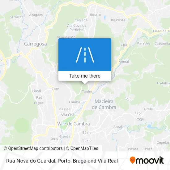 Rua Nova do Guardal map