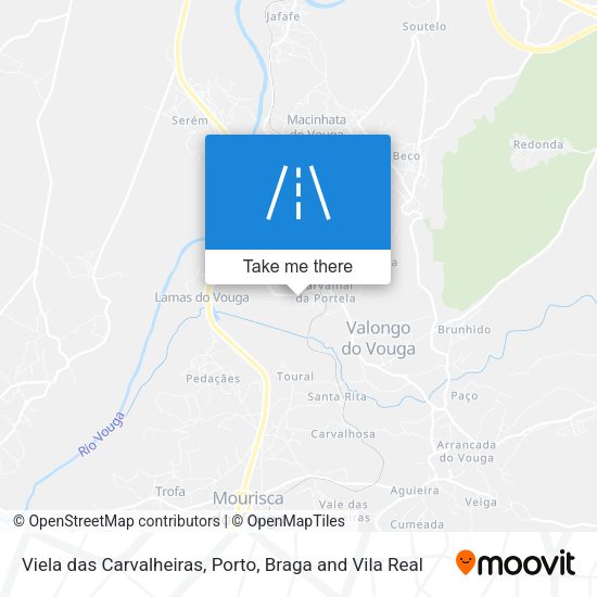 Viela das Carvalheiras mapa