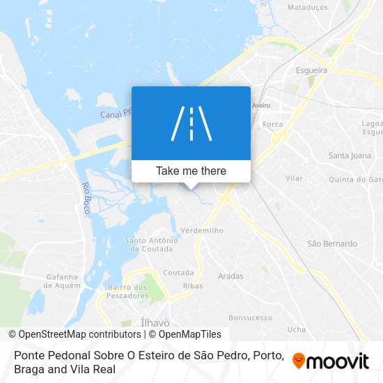 Ponte Pedonal Sobre O Esteiro de São Pedro map