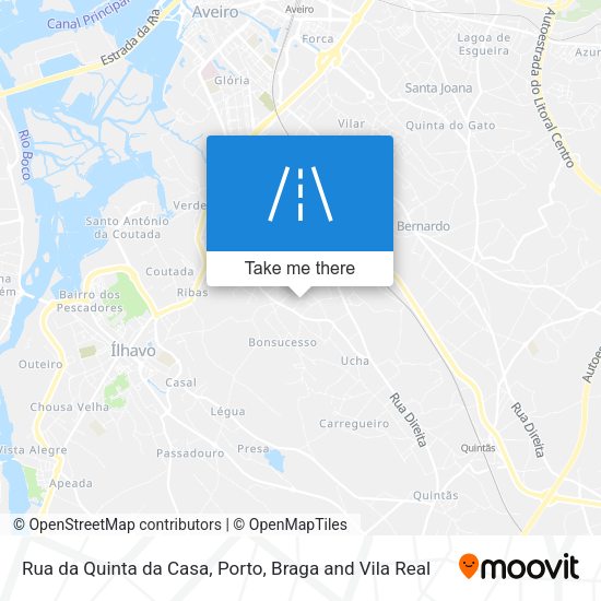 Rua da Quinta da Casa mapa