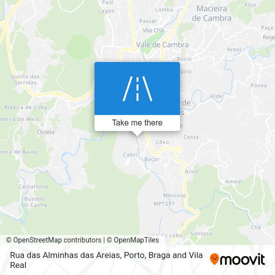 Rua das Alminhas das Areias mapa