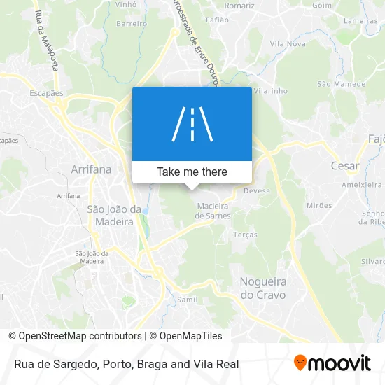 Rua de Sargedo map