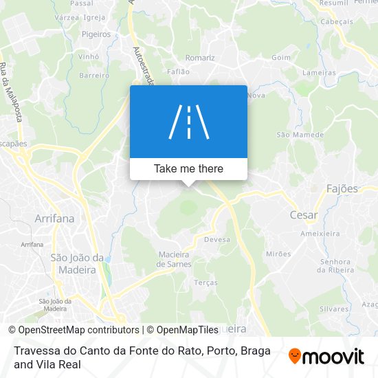 Travessa do Canto da Fonte do Rato map