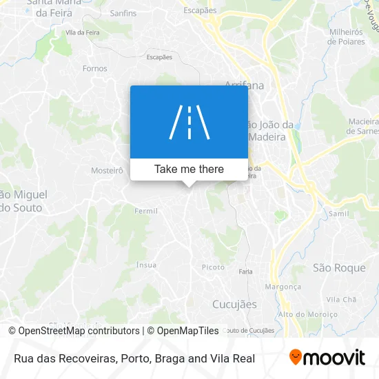 Rua das Recoveiras map