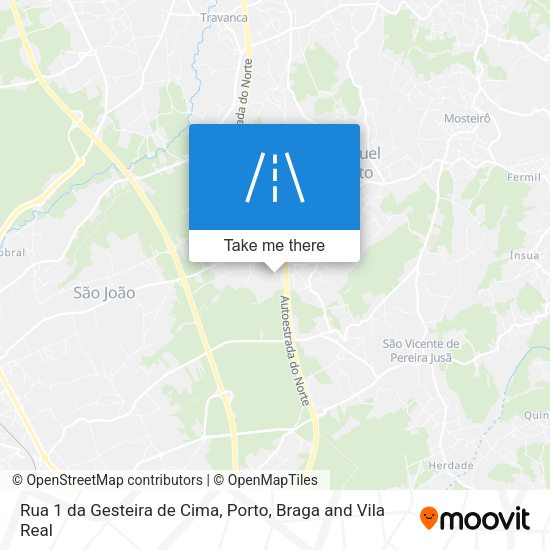Rua 1 da Gesteira de Cima map