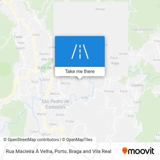 Rua Macieira À Velha map