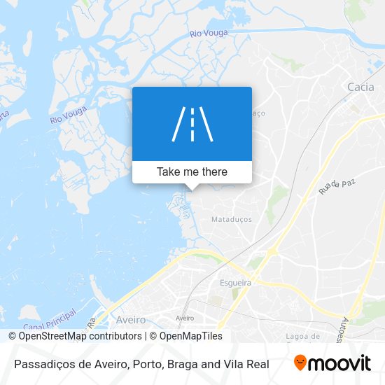 Passadiços de Aveiro map