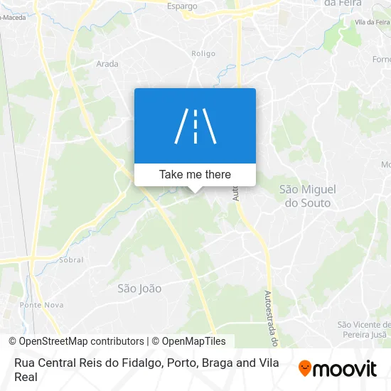 Rua Central Reis do Fidalgo map
