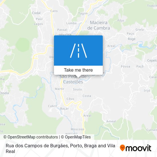 Rua dos Campos de Burgães map