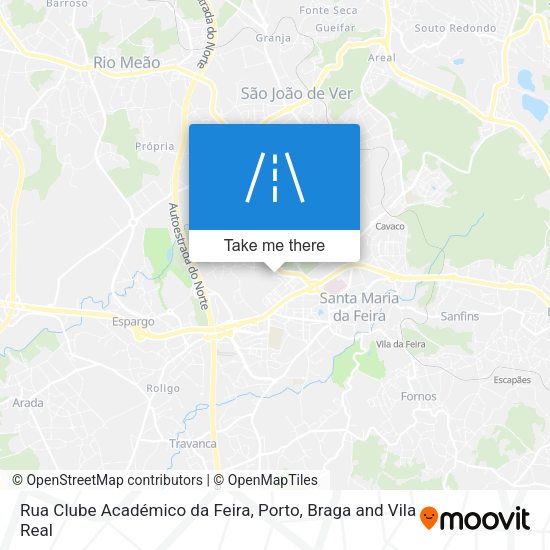 Rua Clube Académico da Feira map