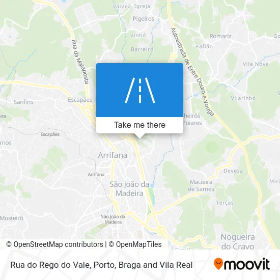 Rua do Rego do Vale map