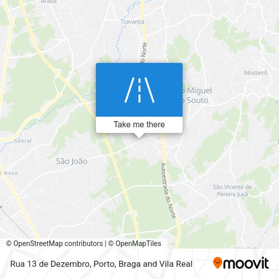 Rua 13 de Dezembro mapa