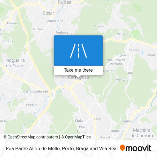 Rua Padre Alírio de Mello map