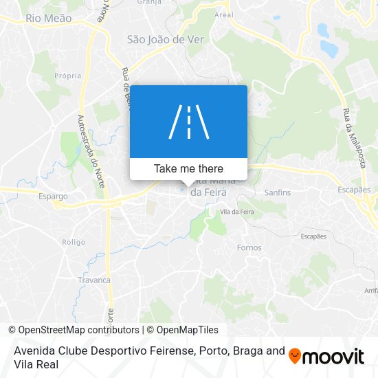 Avenida Clube Desportivo Feirense mapa