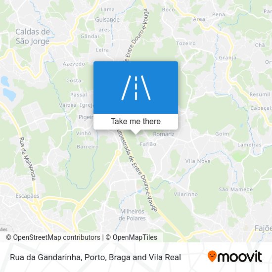 Rua da Gandarinha mapa