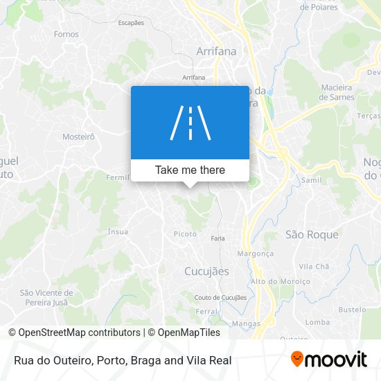 Rua do Outeiro mapa