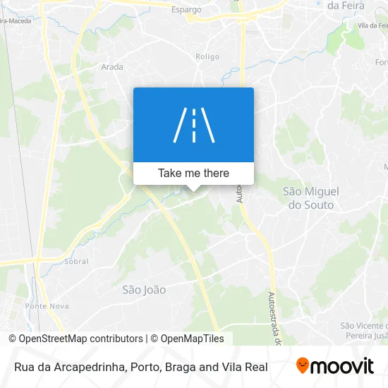Rua da Arcapedrinha map