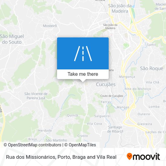 Rua dos Missionários map