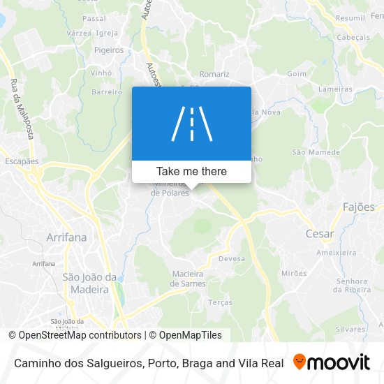 Caminho dos Salgueiros mapa