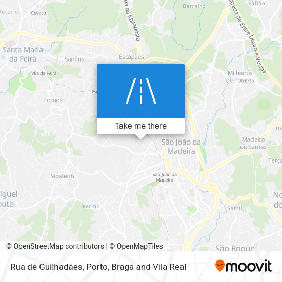 Rua de Guilhadães mapa
