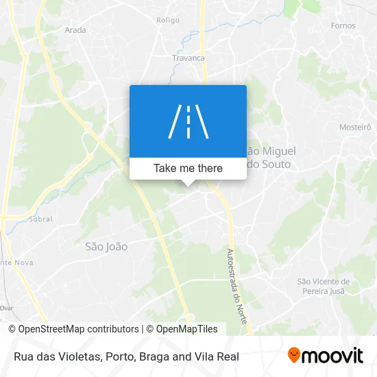 Rua das Violetas map