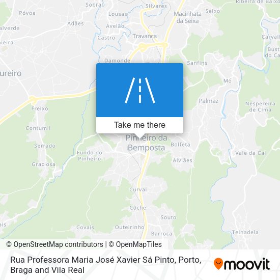 Rua Professora Maria José Xavier Sá Pinto mapa