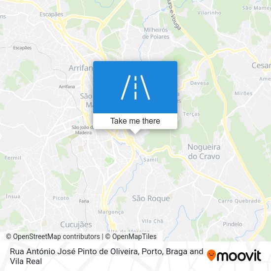 Rua António José Pinto de Oliveira map