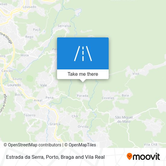Estrada da Serra mapa