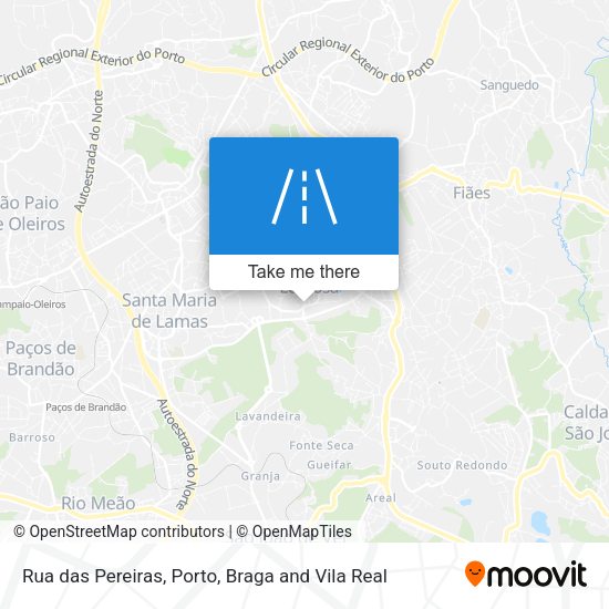 Rua das Pereiras mapa