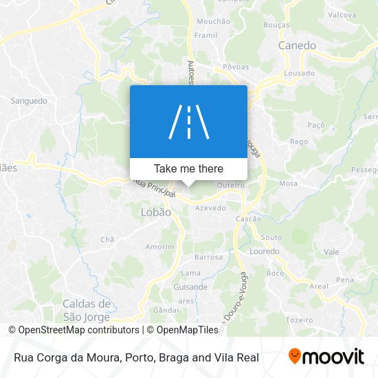 Rua Corga da Moura mapa