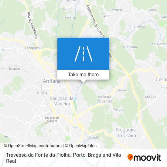 Travessa da Fonte da Piolha mapa