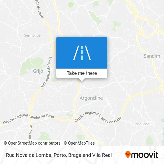 Rua Nova da Lomba map