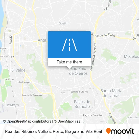 Rua das Ribeiras Velhas map