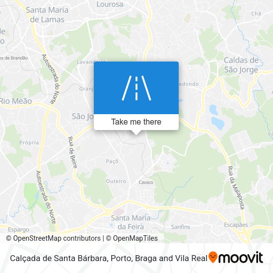 Calçada de Santa Bárbara mapa