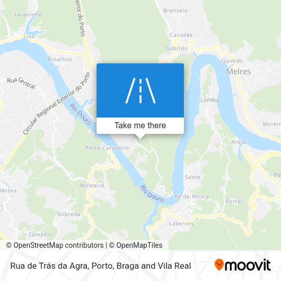 Rua de Trás da Agra mapa