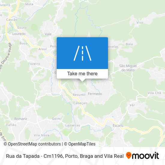 Rua da Tapada - Cm1196 mapa