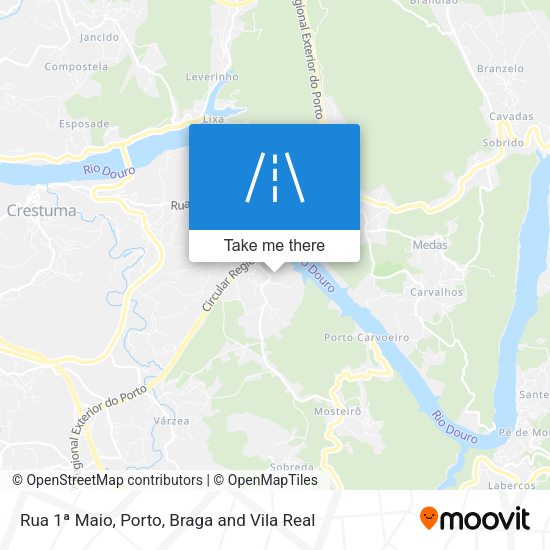 Rua 1ª Maio mapa