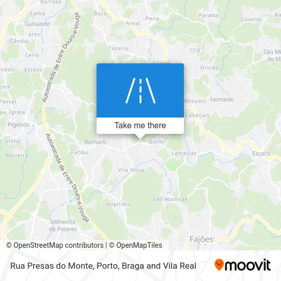 Rua Presas do Monte map