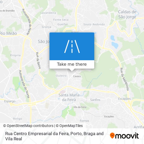 Rua Centro Empresarial da Feira mapa