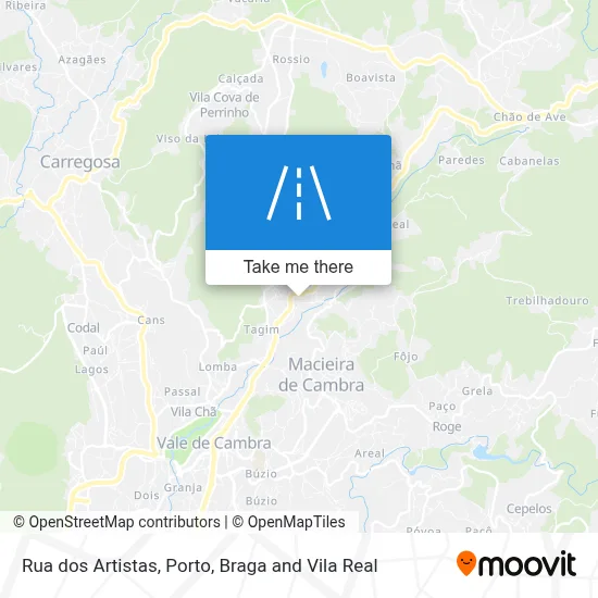 Rua dos Artistas map