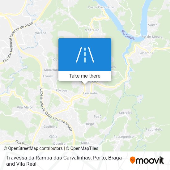 Travessa da Rampa das Carvalinhas mapa