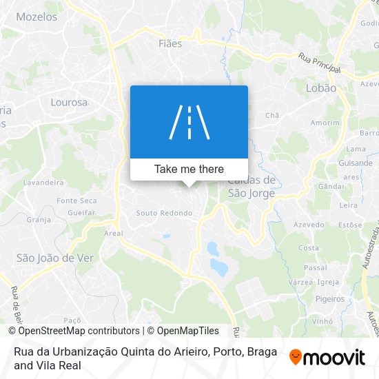 Rua da Urbanização Quinta do Arieiro mapa