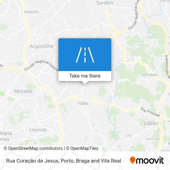 Rua Coração de Jesus mapa