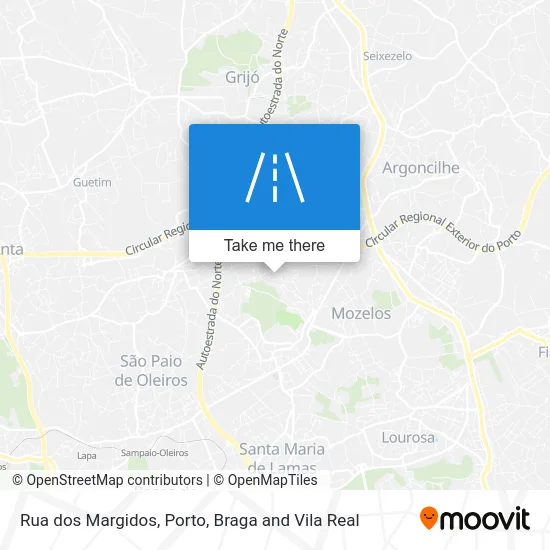 Rua dos Margidos map
