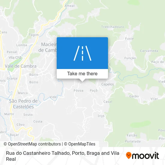 Rua do Castanheiro Talhado map