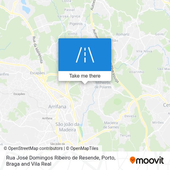 Rua José Domingos Ribeiro de Resende mapa